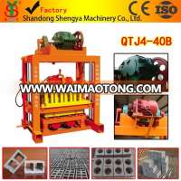 QTJ4-40 vibrated building mobile block making machine in jamaica